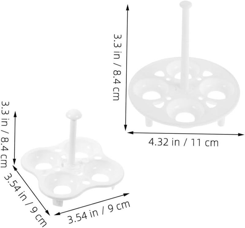 POPETPOP 4pcs Egg Holder with Lid for Boiling Steaming Refrigerator Pressure Cooker Accessories - Image 2